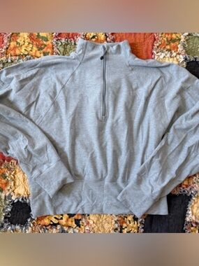 lululemon athletica Light Gray Women's Quarter-Zip Pullover
